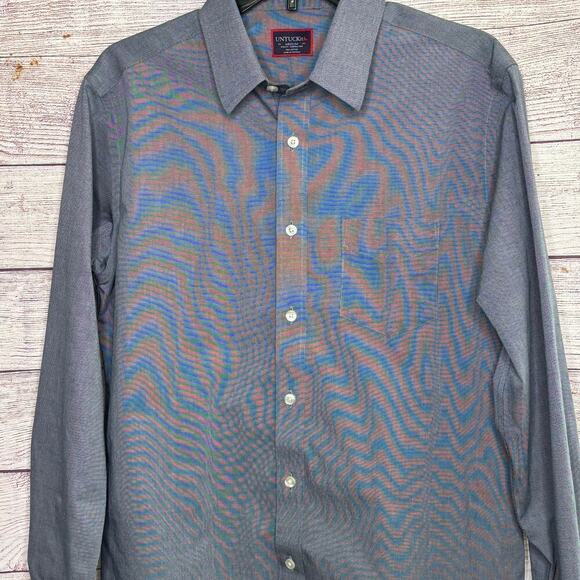 UNTUCKit Men's 100% Cotton Button Up Slim Fit Wrinkle Free Shirt Size Medium - Picture 3 of 9